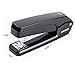Deli/EZWORK Swing-Arm Swivel Stapler, 25 Sheets Capacity, 360 Degree Rotate Desk Staplers with 1000 Staples for Booklet or Book Binding, Black