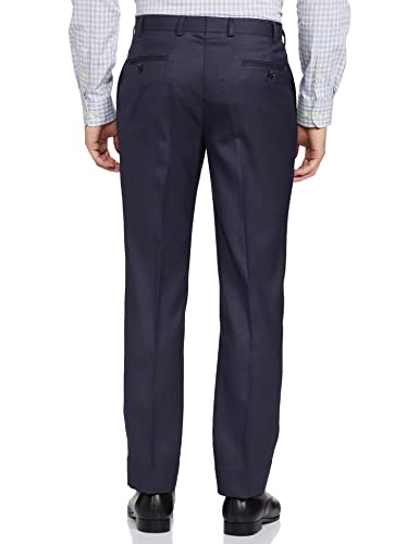 Image of Park Avenue Men Park Avenue Men's PLEATLESS SMART FIT Medium Blue Formal Trouser