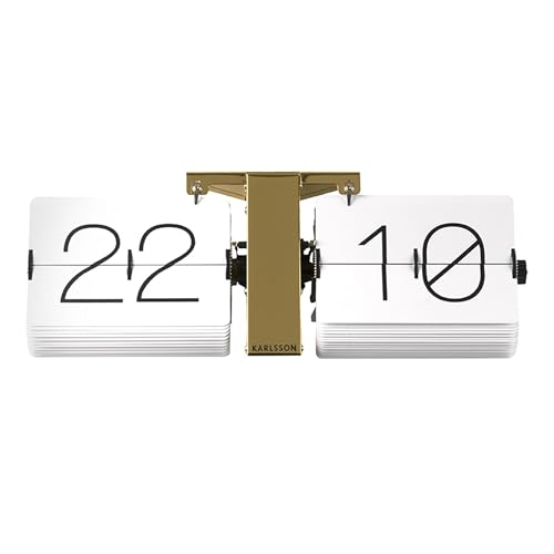 Fallblattanzeige Karlsson Flip Clock No Case in Weiß – 36×8,5×14 cm