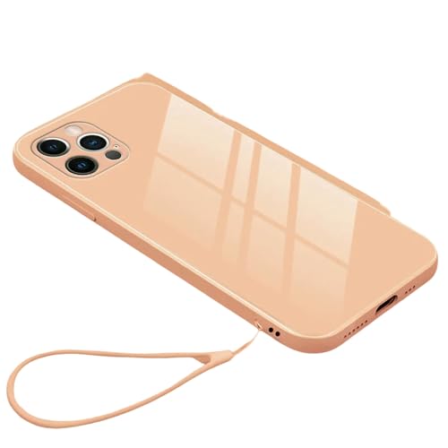 WAPRXONI Cover Cover per iPhone 13 14 15 16 PRO Custodia per Telefono in Vetro A Liquido Quadrato di Lusso Cover per iPhone 13 XS Max XR Se X Plus-Polvere Sabbia-per