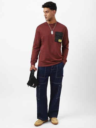 Image of Bewakoof Men's Cotton Graphic Print Oversized Fit T-Shirt