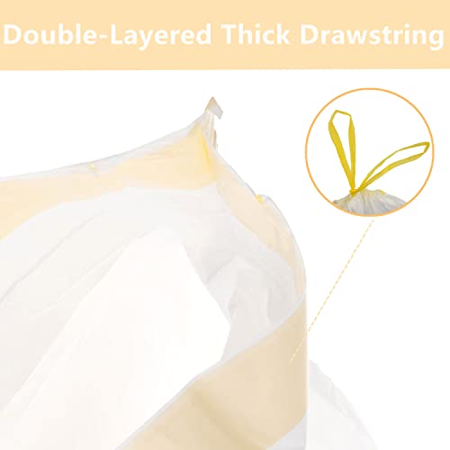 Goldhik 60 Count Disposable Commode Liners, Disposable Bedside Commode Liners For Adult Commode Chairs, Portable & Camping Toilet Bags, Universal Fit #TOP4