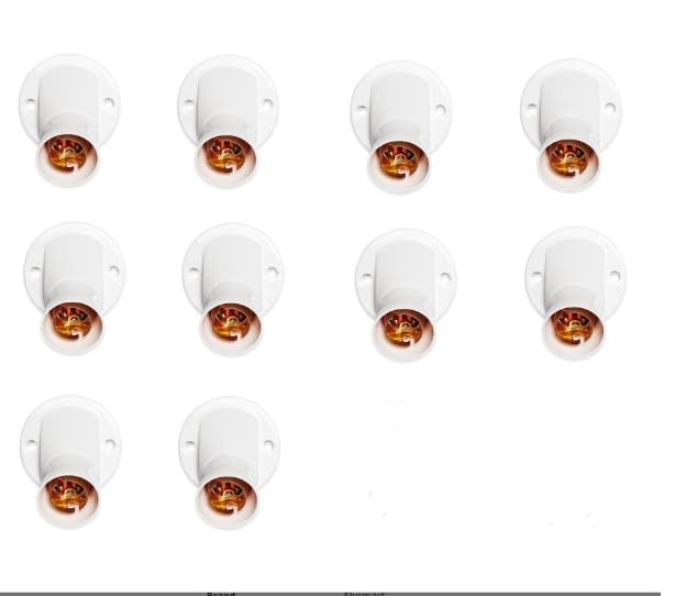 Flysmart Deluxe Bulb Holder for Wall, B22 Batten Lamp Holder for Led/Electric Bulb for Home,kichten,living room (white) (pack of 10)-image-35