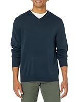Amazon Essentials Men's V-Neck Sweater (Available in Big & Tall), Navy, Large