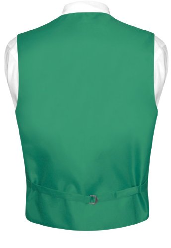 Men's Dress Vest & BowTie Solid EMERALD GREEN Color Bow Tie Set for Suit or Tux2
