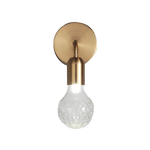 Applique murale à encastrer LED 5W avec abat-jour en verre pur