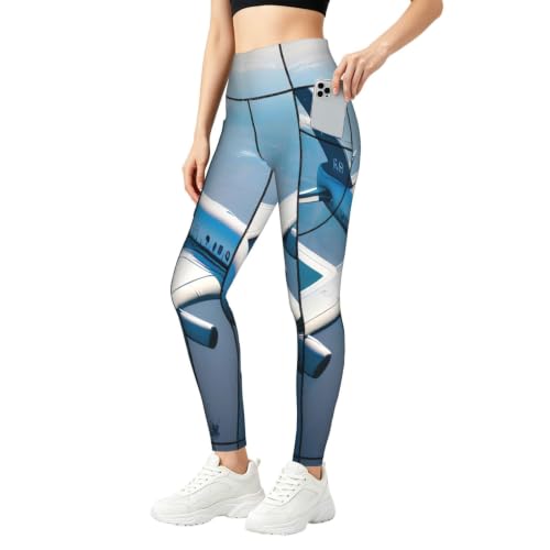 Pantalones de yoga opacos que no se transparentan mallas fitness con bolsillos