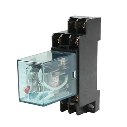Relé de potencia JQX-13F de 8 pines DPDT y base DYF08A para automatización industrial