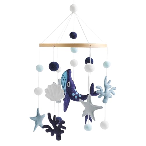 Immaginazione che stimola il mobile:- Caratterizzato da incantevole decorazione di creature marine, questo calmante accessorio per la scuola materna stimola i sensi visivi e favorisce lo sviluppo dell'immaginazione all'interno di un affascinante ambiente a tema subacqueo