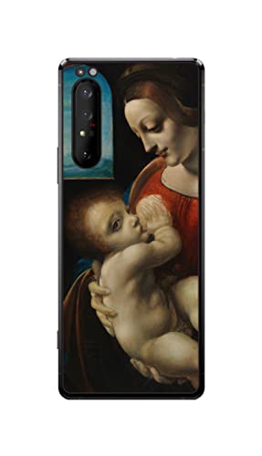 ClearView(クリアビュー) Sony Xperia 1 II用 背面 保護 フィルム 名画 プリント ダ・ヴィンチ リッタの聖母( レオナルド・ダ・ヴィンチ Leonardo da Vinci )