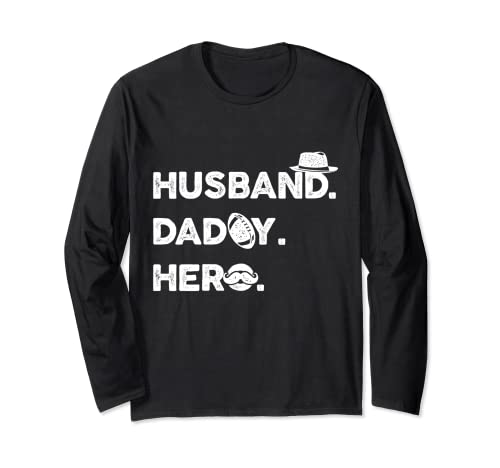 Husband Daddy Hero Tee shirts, I Love You Dad, Daddy Father Manga Larga