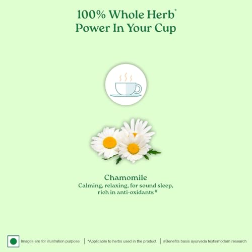 Organic India Simply Chamomile Tea Bags, Pack of 25 (Pack of 1)