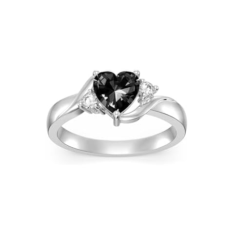 Shusukue 925 Sterling Silver Birthstone Rings Cover