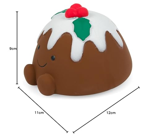 Petface Chrissie Christmas Pudding Latex Hundespielzeug mit eingebautem Quietscher (1 Stück)