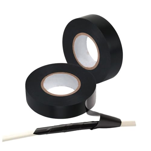 Image of Black Electrical Tape 3 /4 in x 66ft, PVC Insulation Tape, Flame Retardant & Weather Resistant, Heavy Duty for Professional Wiring, Automotive, and Household Repairs