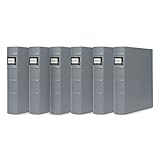 Bellagio-Italia DVD Storage Binder, Modern Set - Stores DVD Cover Art - Acid-Free Sheets - 6-Pack, Stores up to 288 DVDs, CDs, or Blu-Rays Media, Gray