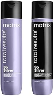 MATRIX Total Results So Silver Color Depositing Purple Shampoo For Neutralizing Yellow Tones | Tones Blonde & Silver Hair | For Color Treated Hair