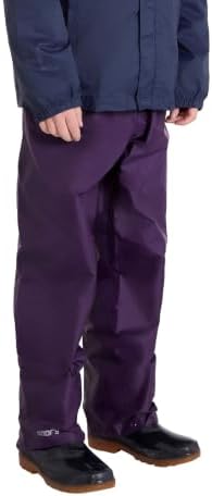 Mountain Warehouse Pakka Kids Waterproof Rain Pants - Splash Pants, Overtrousers, Boys & Girls Purple Kids 9-10 Yrs (128-140 cm)