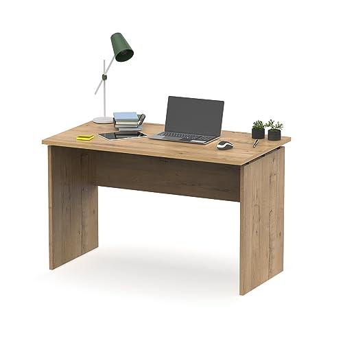 MUEBLES PITARCH | Mesa Despacho, Oficina, Escritorio, Mesa de Ordenador o Estudio, Roble Gold, 76x120x68cm (Alto x Ancho x Fondo) Moderna Modelo Teide