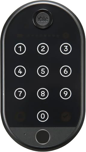 Yale Tastierino Smart 2 Con Impronta Digitale 05/303000/Bl Compatibile Dispositivi Yale, Accesso Con Codice O Impronta Digitale, Tastiera Retroillumin