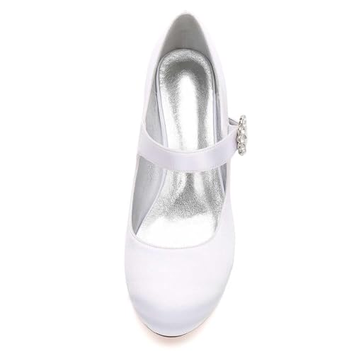 Womens Wedding Shoes Women's Round-Toe High Heel Pumps with Closed Toe & Buckle Stylish 2.75" Stilettos for Dresses, Weddings, Parties, & Proms(Red,10)2