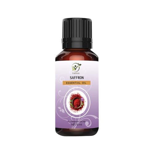 Image of Virtual Saffron Essential Oil 15ml Pure Natural Therapeutic Grade Oil for Skin Brightening Anti Aging Acne Hair Growth Aromatherapy Use