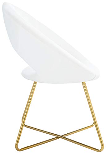 Sillón Curvo Terciopelo Marfil miniatura 1