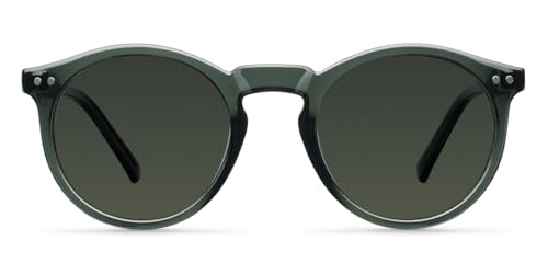 Image of Meller by Lenskart | Kubu | Green Full Rim Sunglasses | Medium Round Frame | Polarised and UV Protection | Contemporary Styles for Men & Women | Designed in Barcelona