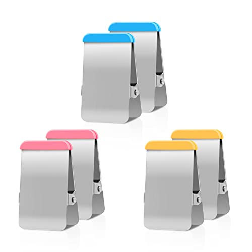 Chip Clips Heavy Duty,12 Pack Chip Bag Clip With Colored Silicone,Stainless Steel Bag Clips For Food Snack, Flat Metal Clamp For Office Kitchen  #TOP2