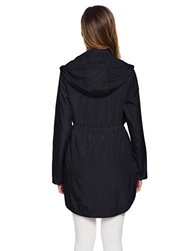 Avoogue Womens Hooded Raincoat Waterproof Jackets For Women Lightweight Rain Jackets Black L thumb #4