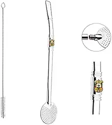 Bomba Chimarrão Mate Tererê 25cm Aço Inox Com Rosca Pingente - 780 Taumer - Brasão RS