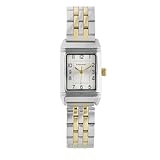 Radiant - Orologio analogico analogico da donna, cassa diritta n-s da 34,10 mm, quadrante argento/grigio, bracciale in acciaio dorato con chiusura deployant, batteria inclusa, impermeabile 3 ATM