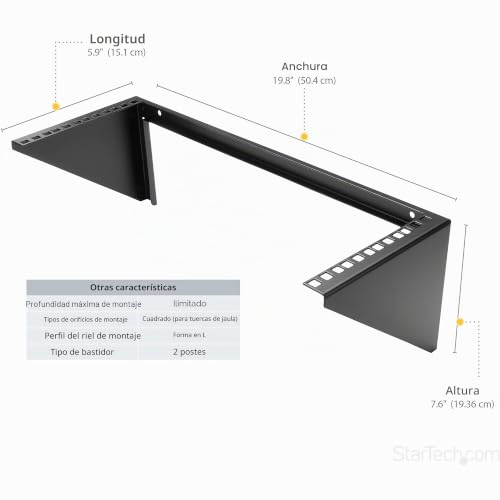 Soporte vertical de red 4U StarTech.com para optimizar espacio 4