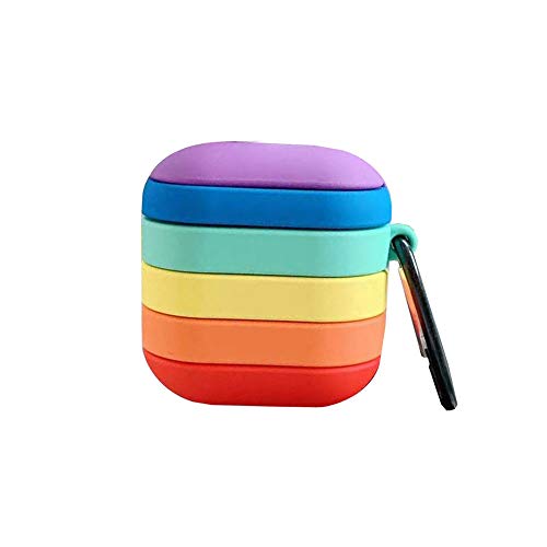 Airpods Cover Compatible With Airpods 2 And 1 Dream Bright Colorful Rainbow Carrying Case Clear Soft Silicone Shockproof Durable Frame Stylish Earphone Protective Skin With Keychain/Strap/Earhooks #TOP30