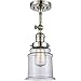 Innovations 201F-PN-G182-LED LED Semi-Flush Mount, Polished Nickel