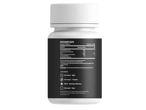 Image of B'Verge COQ10 supplement (Ubiquinone 99%) 200mg with Resveratrol + Piperine 95% | Superior Absorption, Supplement for Heart Health and Energy Metabolism t (Pack of 1), COQ10-1 Cap1)
