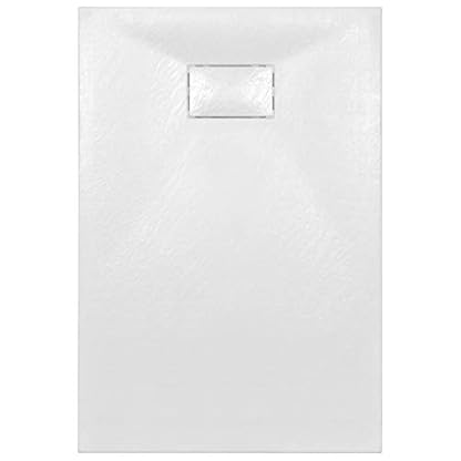 vidaXL Duschwanne Duschtasse Brausewanne Brausetasse Duschbecken Dusche Wanne Bad Badezimmer SMC Weiß 120x70cm Niedrige Schwelle 9cm Ablauföffnung – Bild 6