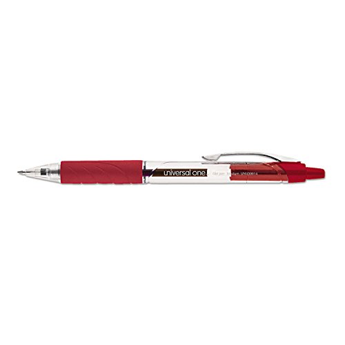 Bolígrafo retráctil gel rojo Universal UNV39914 miniatura 1