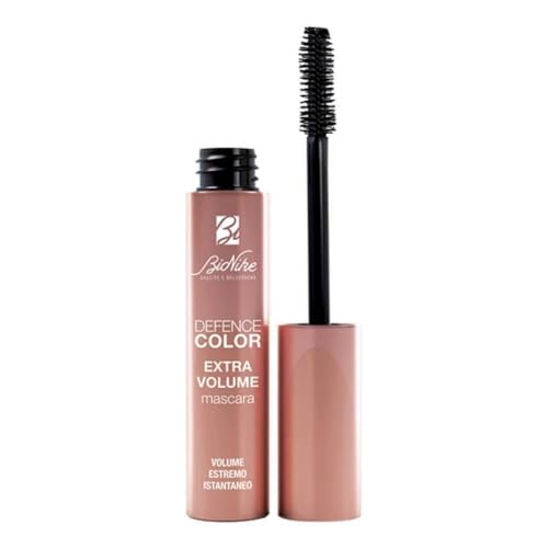 Bionike Defence Color - Extra Volume Mascara, Effetto Volumizzante Istantaneo, Dona Ciglia Triplicate in Due Applicazioni e uno Sguardo Intenso, Nero, 11 ml