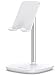UGREEN Cell Phone Stand Desk Holder Compatible for iPhone 11 Pro Max XS XR 8P 7 6 5, Samsung Galaxy S10 Plus S9 S8 Note 9 8 S7 S6, Google Pixel 3 XL, LG V40 V30 G7 G6 Smartphone, Adjustable (White)