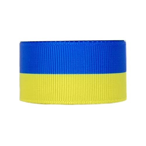 Yeeda Cinta Amarilla Azul Ucrania - la Bandera Ucrania para Manualidades,Cintas Bandera ucraniana, Grosgrain para Lazos, Diadema, muñequera, Suministros para Manualidades