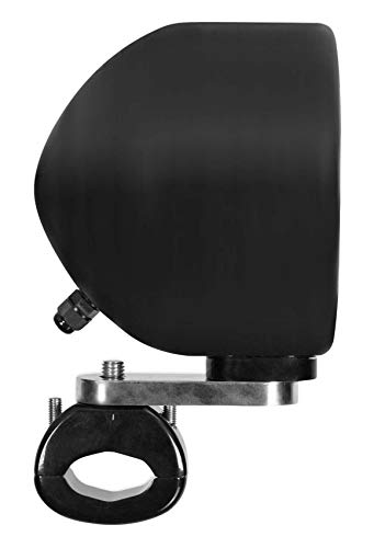 Image of Rockville MAC40B 4-in Black Swivel Aluminum Motorcycle Handlebar Speaker Pods, 6061 Aircraft-Grade Build, Waterproof Marine Design, 360 Mounting Clamps Fit 0.75-1.5-in Bars, 2-Piece