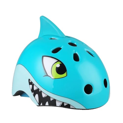 Casco de bicicleta infantil para patinaje en el parque con diseño divertido de tiburón 3D