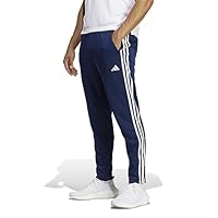 adidas Herren Train Essentials 3-Stripes Training Pants, Dark Blue/White, L