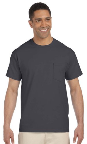 Gildan Mens 6.1 oz. Ultra Cotton Pocket T-Shirt (G230) -CHARCOAL -5XL