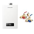GASLAND 2.64 GPM Indoor Natural Gas Tankless Water Heater,3/4 Inch IPS Isolator Tankless Water Heater Service Valve Kit