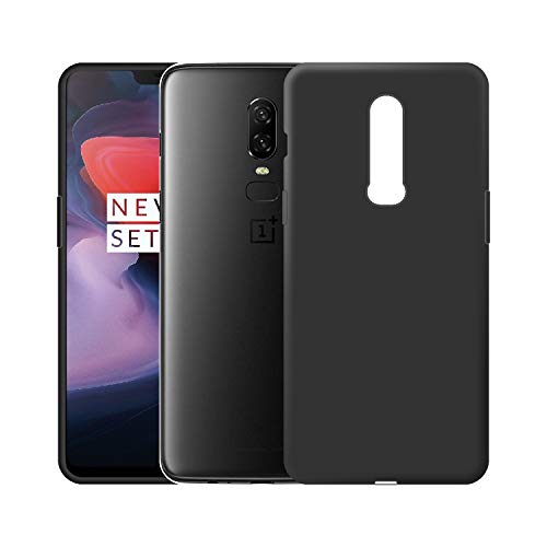 Image of Case Creation Luxurious OG Series for Oneplus6 Case Cover,Anti-Dirty Slim Case Frosted Matte Cute Candy TPU Raised Bezel (Splash of Color) Back Cover for Oneplus 6 -Black