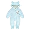 Baby sneeuwpak winter overall met capuchon fleece rompertje footed speelpak meisjes jongens jumpsuit