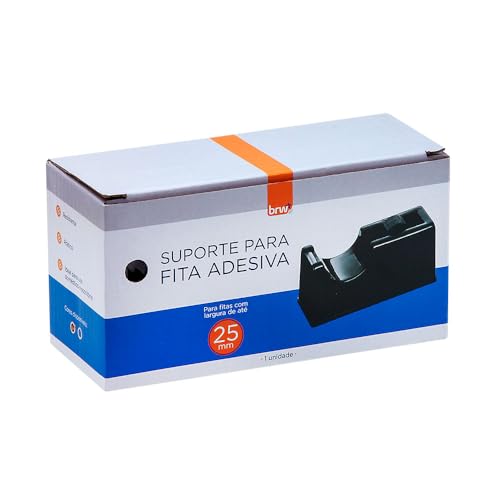 BRW Suporte para Fita Adesiva Medio Preto