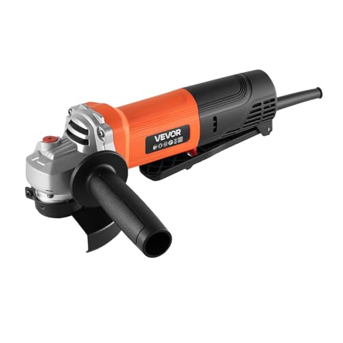 VEVOR Winkelschleifer, 114,3 mm, Trennschleifer, 12.000 U/min, Schleifer mit Kabel & verstellbarem Staubschutz zum Schleifen, Schneiden & Entrosten von Metall (Scheibe nicht im Lieferumfang enthalten)